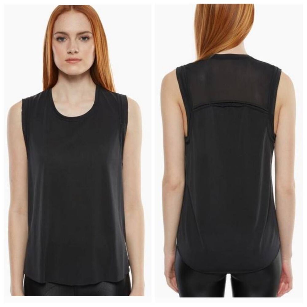 Koral Press Cupro Muscle Tank Black Size Small